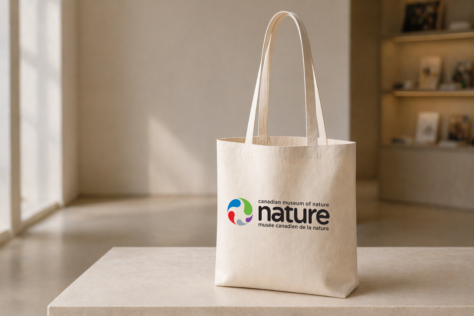 Museum gift shop and nonprofit bag program
