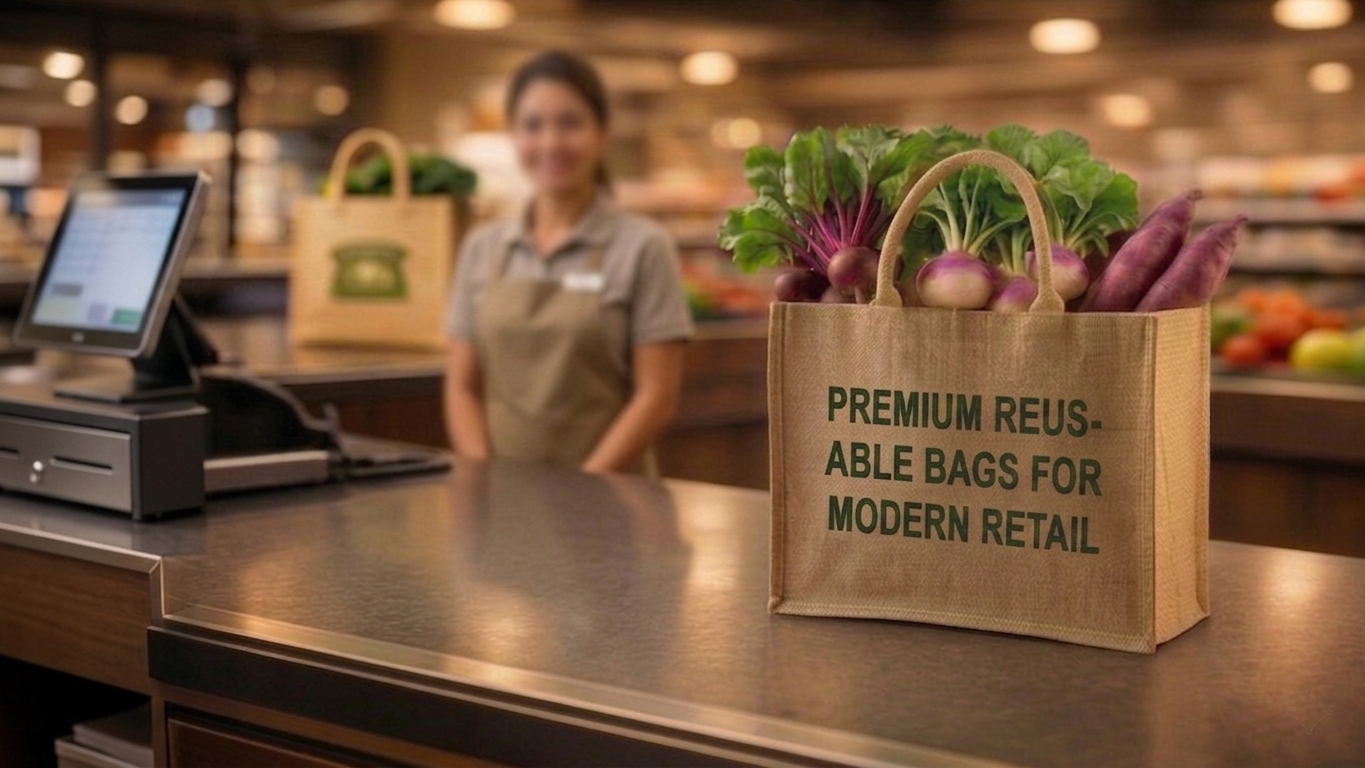 Premium reusable grocery bag program